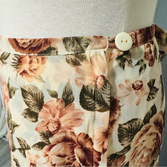 Compagnie Internationale Express Vintage Floral A-Line Y2K Ruffled Boho Skirt M - Picture 6 of 17